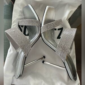 Schutz Liam Metallic Nappa Leather Sandal